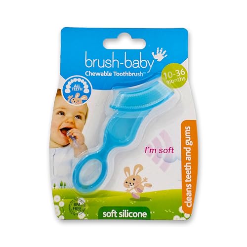 Brush-Baby Soft Blue Chewable Toothbrush (10months – 3years