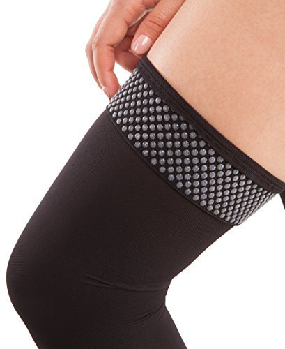 GABRIALLA H-306(O) Open Toe Thigh Highs - Compression (25-35 mmHg) (2X-Large, Black) - Thumbnail 5