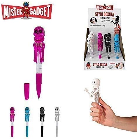 MISTER GADGET Set of 2 Pens Ball Skeleton skull Boxing Boxing Light 18cm - Matching