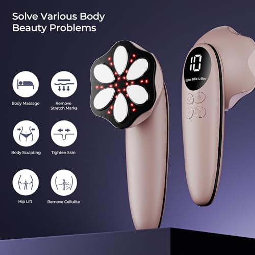 Oranmagic Anti Cellulite Massager Tool- Body Sculpting Machine with Heating & Microcurrent Technology, Skin Tightening Device with Cellulite Remover for Legs, Belly, Waist, Arms, Buttocks