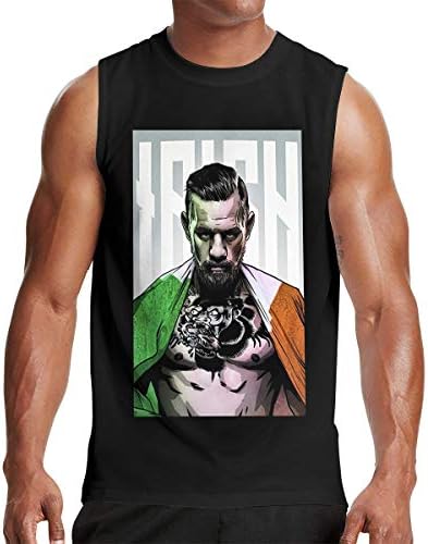 PaulIanCarmichael Conor McGregor Irish Men Sleeveless Shirt Workout Muscle Bodybuilding Tank Top