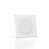 AC Infinity White Ventilation Grille 4", for PC Computer AV Electronic Cabinets, replacement grille for AIRPLATE S1, can mount one 80mm fan