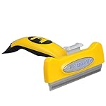 Pet Deshedding Tool, CLAS Pet Grooming Deshedding Brush Tool for Dogs/Cats with Fur Remover Button, Dramatically Reduce Shedding for Small/Medium/Large Pets, Long Hair (Yellow-Black)