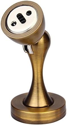 Door Stopper, Leagway Premium Zinc Alloy Magnetic Door Stop Catch, Heavy Duty Home Office Hotel Doorstop Door Holder Hardware Wall Protetor with Catch Stand Screw Kit (Yellow Bronze)