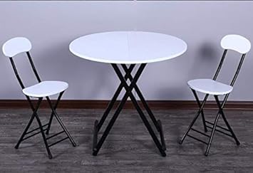 Amazon Com Zcm Folding Dining Chair Table A Manger Pliante Domestique Chaises Tables Simples Tables Rondes Et Chaises Pliantes Couleur Bleu Furniture Decor