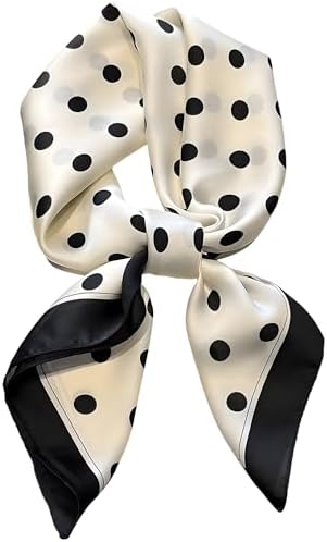 Verdusa Women's Polka Dots Head Scarf Y2k Vintage Square Bandana