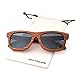 MOTELAN Handmade Polarized Pear Wood Sunglasses Anti-glare Classic Wooden Glasses Grey