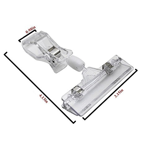 50PACK Clear Plastic Rotatable POP Clip-on Style Merchandise Sign Display Clip Tag Holders (50Pack) - Thumbnail 4