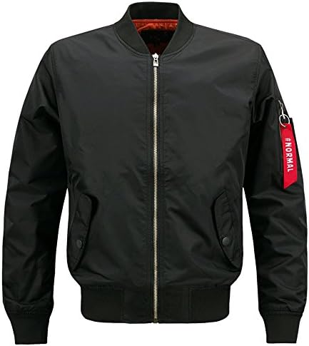 HANQIU Mens Outdoor Lightweight Army Military Flight Bomber Jackets Windbreaker