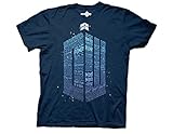 Ripple Junction Doctor Who Logo of Words Adult T-Shirt Large Navy