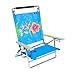 Deluxe 5 pos Lay Flat Aluminum Beach Chair w/ Cup Holder
