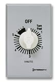 Intermatic FF5MH 5-Minute Spring Loaded Wall Timer with Hold, Brushed Metal Finish