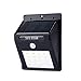 Solar Motion Sensor Light 16LED Outdoor Solar Powered Water Resistant Wireless Security Wall Light Path Lighting Spotlight for Garden, Fence, Yard, Patio, Deck, Home, Driveway, Stairs