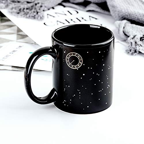 Constellation Mug 12 OZ Color Changing Mug Ceramic Magic Heat Changing Coffee Mug Novelty Christmas Gifts - Aquarius