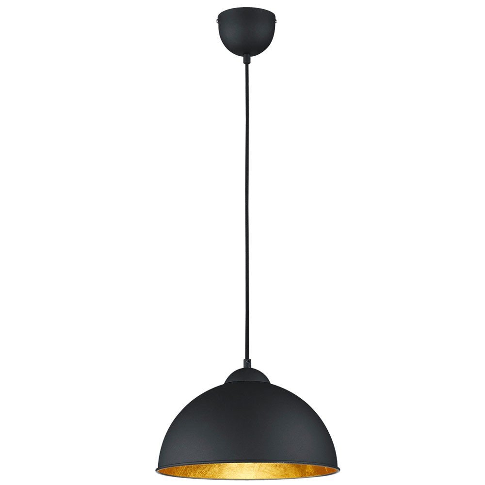 Reality Leuchten Ceiling Light 1 x E27 Bulb Not Included, Diameter 31 cm Pendant Lamp Black
