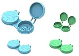 OptiCase - 4 Pack Contact lens case with flip top and eye shaped bottom