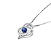 ELBONTEK Sterling Silver I Love You to The Moon and Back Interlocking Heart Pendant Necklace,18