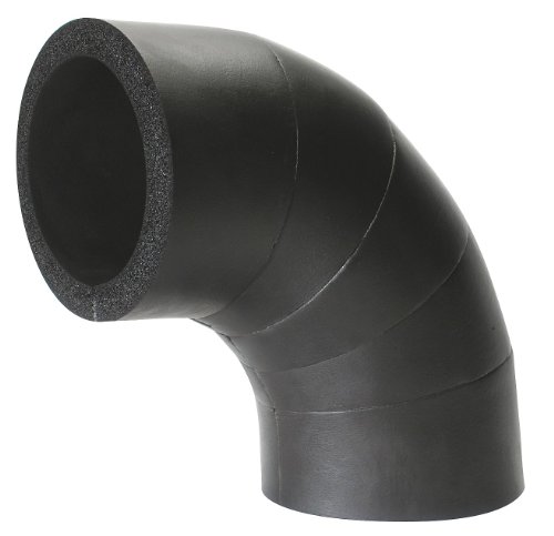1-3/8" x 53/64" Elastomeric Elbow Pipe Fitting Insulation, 1/2" Wall