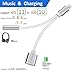iphone 7 / 7 plus / 8 / X adapter, (Support iOS 10.3, iOS 11)Cone 2 in 1 Lightning Adapter and Charger, Lightning to 3.5mm Aux Headphone Jack Audio Adapter for iphone X, 8, 8 plus, 7, 7 plus(Silver)