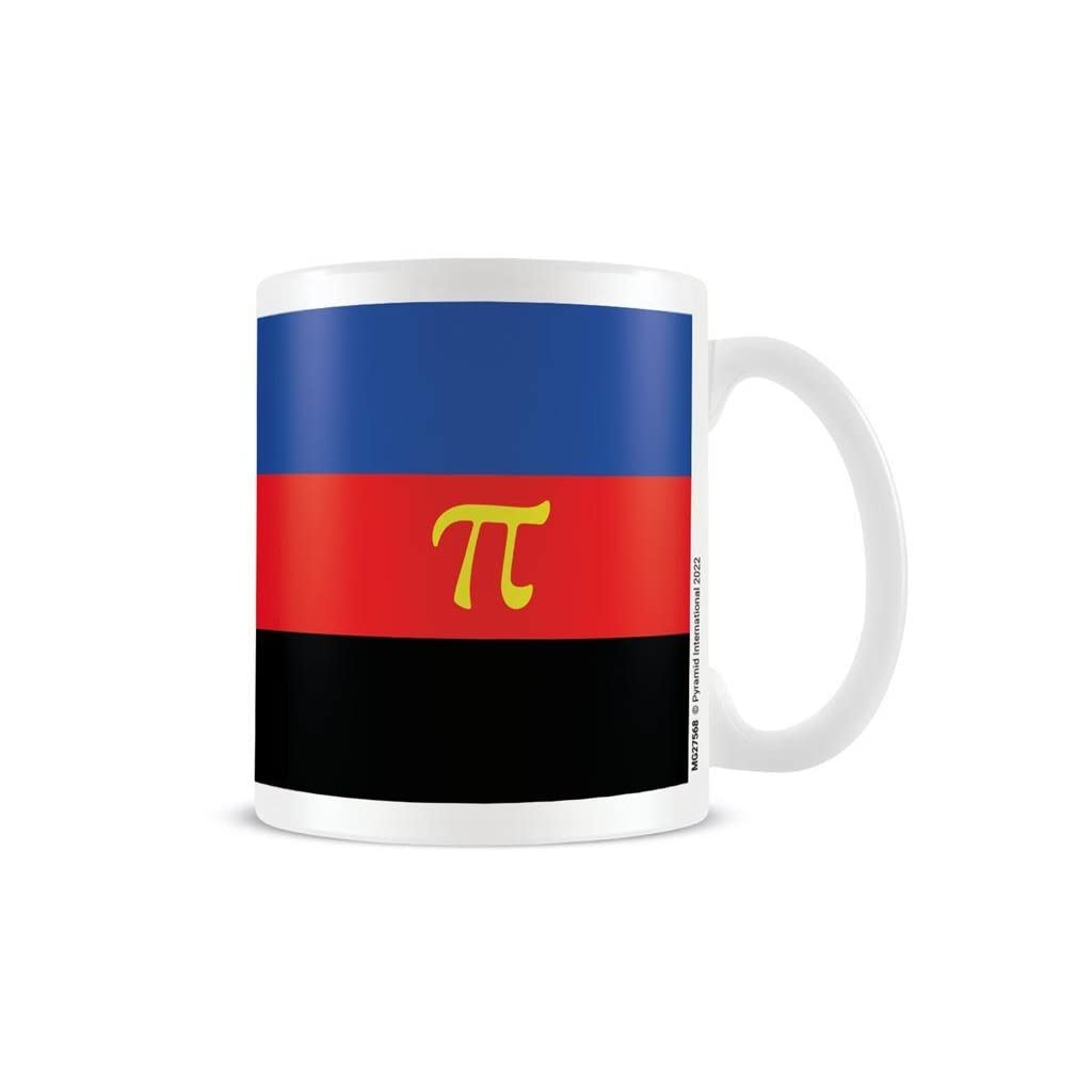 Pyramid International Polyamory Flag Mug (One Size) (Blue/Red/Black)