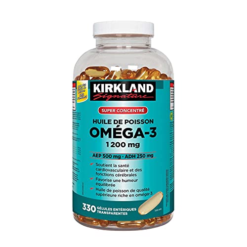 Kirkland Signature Super Concentrate Omega3 Fish Oil 1200mg, EPA 500