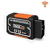 Car WIFI OBD2, Tacklife Wireless OBD2 Diagnostic real-time scanning Tool, Auto Code Scanner, OBD-II Engine Fault Diagnostic Code Tester Adapter Reader for Apple iPhone iPod PC Android iOS Devices