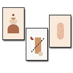 3 Piece Framed Canvas Wall Art for Living Room, Bedroom Mattis and Brutalist Canvas Prints for Modern Home Decoration Ready to Hang - 16"x24"x3 Panels