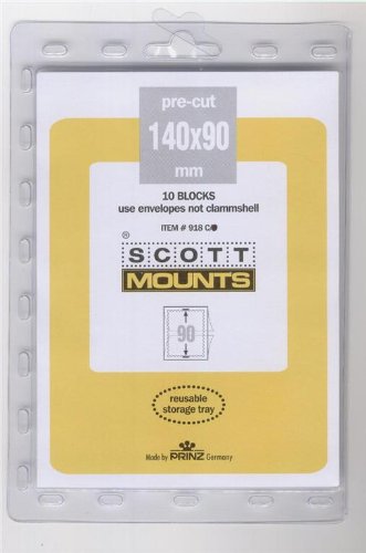 Scott or Prinz 140X90 CLEAR Stamp Mounts SCOTT # 918C