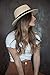 Pineapple&Star Sun Straw Fedora Beach Hat Fine Braid UPF50+ for Unisex