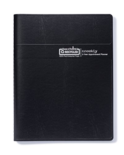 House of Doolittle 2017-2018 Two-Year Professional Weekly Planner, Black, 8.5 x 11″ (HOD272002-17)