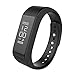Juboury Wireless Activity Fitness Tracker Smart Band Bluetooth Pedometer Sports Bracelet with Sleep Monitor Calories Consumption (Drak-black)