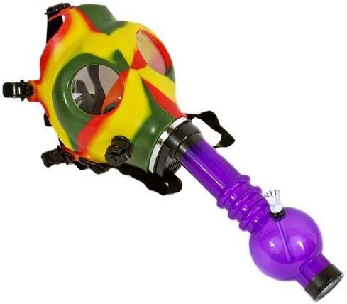 RASTA RUBBER GAS MASK WITH ACYRLIC TUBE - PURPLE