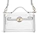 CHARMINER Clear Cross-Body Messenger Shoulder Bag, Adjustable Strap Handbag-NFL Stadium Approved Clear Purse