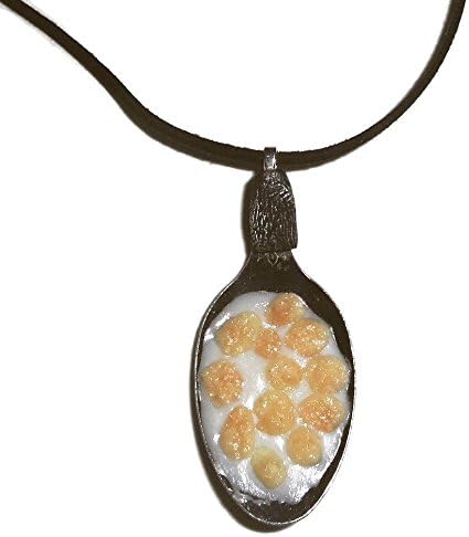 A Spoonful of Krispy Rice Cereal Fake Food Necklace