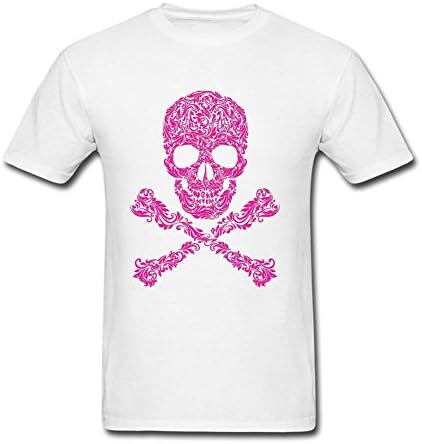 Wanenkser Pink Skull And Crossbones T Shirt For Men