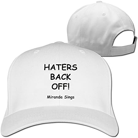 Yesher Vintage HATERS BACK OFF Baseball Cap - Adjustable Hat - White