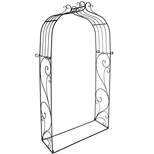 OUTOUR Classical French Style Garden Arch with Hook, 7'6"High x 4'5"Wide, Garden Arbor Arbour Archway for Climbing Plants Roses Vines, Outdoor Garden Lawn Backyard Patio, Antique Copper - Thumbnail 7