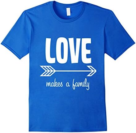 Men's Love Makes A Family T-Shirt Large Royal Blue