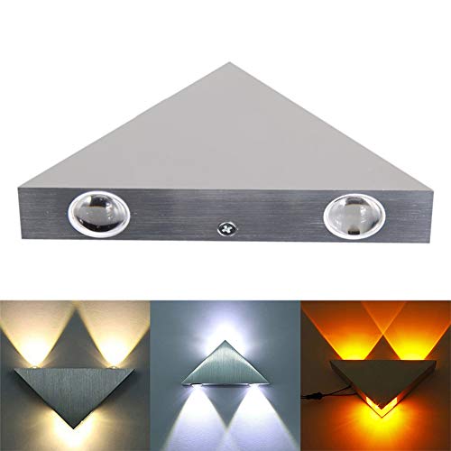 Finance Plan Big Promotion Modern LED Lamp 3W Aluminum Triangle Bedroom Corridor Hallway Wall Sconce Light White - Thumbnail 2