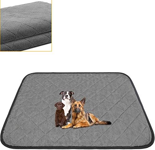 LUFFWELL Reusable Dog Pee Pads, 2 Packs 48”48” Washable Bed Mats, Large Absorbent Pet Bed Liners, Non-Slip Puppy Whelping Mat Training Rugs for Playpen, Crate, Kennel