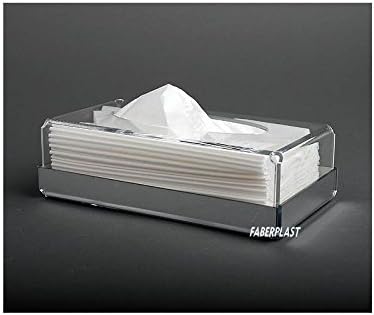 Faberplast Caja, Metacrilato, Transparente y Gris Plata, 24.5x13.2x7.5 cm: Amazon.es: Hogar