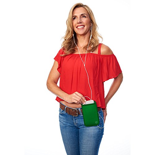 SYB Phone Pouch, Cell Phone EMF Protection Holster Sleeve for Phones up to 3.25" Wide with Belt Hoop (Green, Extra Large)