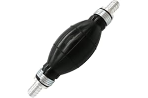 Automotive-leader 12mm 1/2" Black Bulb Type Rubber Fuel Transfer Vacuum Fuel Line Hand Primer Gasoline Petrol Diesel Pump Bul