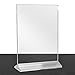 Marketing Holders 8 Pack Sign Holder 5x7 Inch Double Sided Top Load Clear Acrylic Counter Menu Price List or Notice Vertical Portrait Table Tent Display for Office or Retail Shops