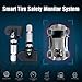 BLE TPMS vc601 Bluetooth Sensor, Real-Time Temperature and Pressure Alarm Tire Pressure Monitoring System With 4 Internal Sensor (0-13.0 Bar/0-188 Psi) , Wireless Works For Andoid/iOS APP Display