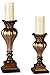 Kensington Hill Old World Gold Bronze Pillar Candle Holder Set of 2