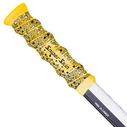 SNIPER SKIN Hockey Grip, Fits Adult and Kids Sticks, Easy Install, Durable, Better Than Hockey Tape, Ideal Team Swag, Clean Non-tack -Yellow Shadow
