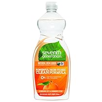 Seventh Generation Natural Dish Liquid, Clemetine Zest & Lemongrass Scent, 25oz