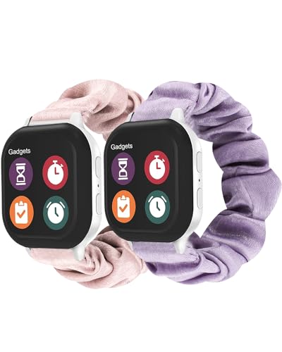 NewJourney Scrunchie Band Compatible with Bark Watch, Soft Cute Elastic Cloth Wristband for Kids