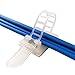 50 Pack Adjustable Cable Clips, 3M-Adhesive Nylon Cable Clamps Wire Clips with Optional Screw Mount for Wire and Cable Management